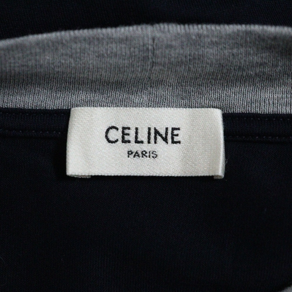 CELINE(セリーヌ) 25SS レイヤードルーズ長袖Tシャツ RX06N671Q ネイビー