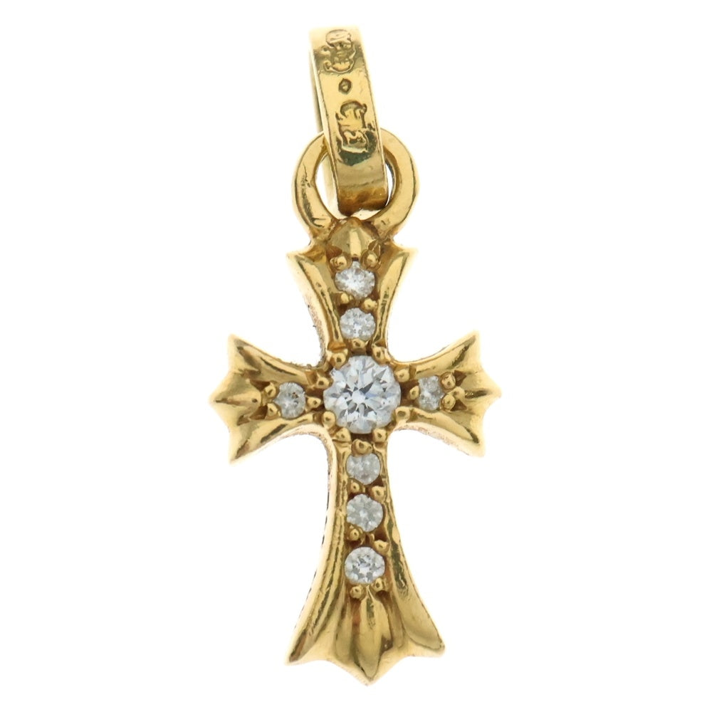 CHROME HEARTS(クロムハーツ) 22K CRS BBYFAT P/DIA ベイビーファットクロス PAVEダイヤ ペンダントトップ ゴールド BCA035