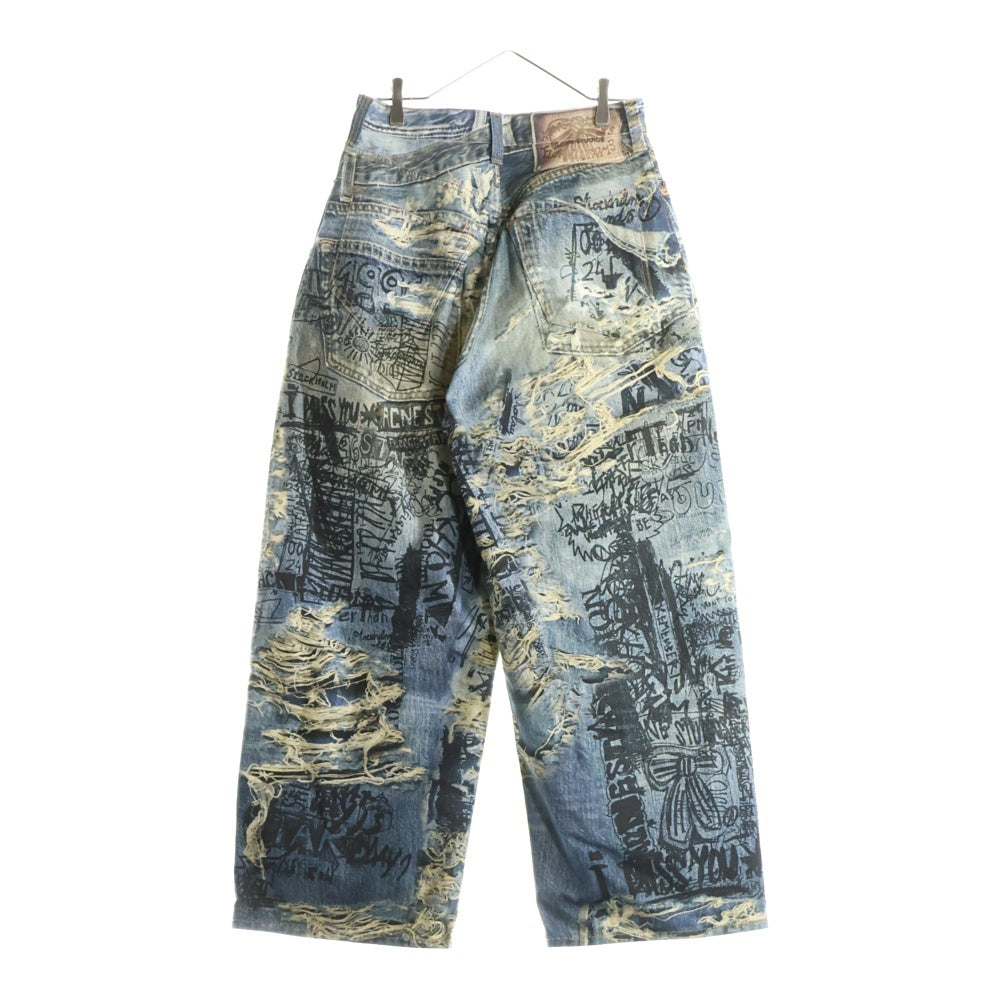 Acne Studios(アクネ ストゥディオズ) super baggy fit jeans スーパーバギーフィットジーンズ 2023 デニムパンツ FN-MNTROU001097 インディゴ