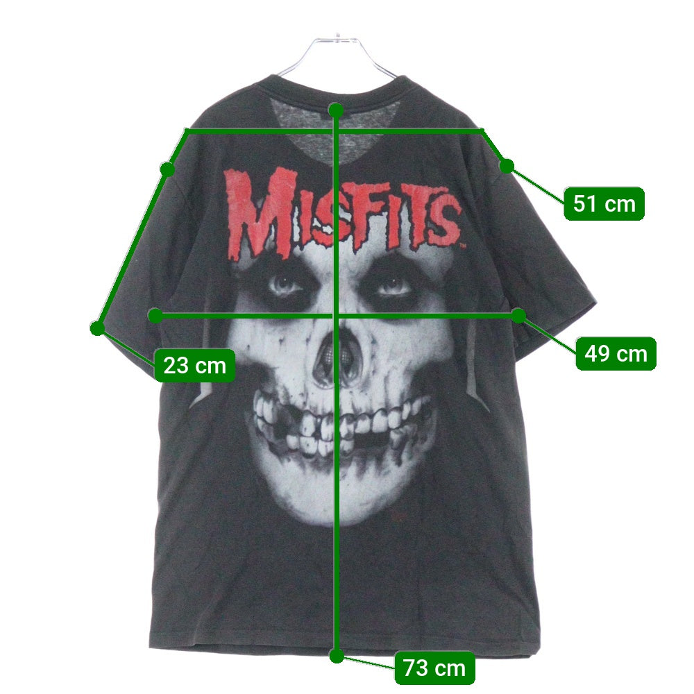 VINTAGE(ヴィンテージ) 90s MISFITS BIG SKULL DOUBLE SIDE TEE ミスフィッツ Tシャツ ブラック