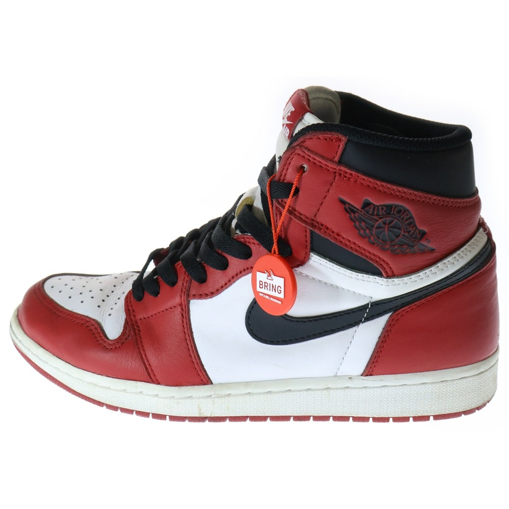 NIKE(ナイキ) 2015年製 AIR JORDAN 1 RETRO HIGH OG CHICAGO 555088-101 エアジョーダン1 シカゴ ハイカットスニーカー US9.5/27.5cm レッド/ホワイト