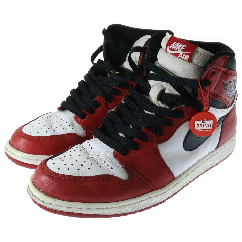 NIKE(ナイキ) 2015年製 AIR JORDAN 1 RETRO HIGH OG CHICAGO 555088-101 エアジョーダン1 シカゴ ハイカットスニーカー US9.5/27.5cm レッド/ホワイト