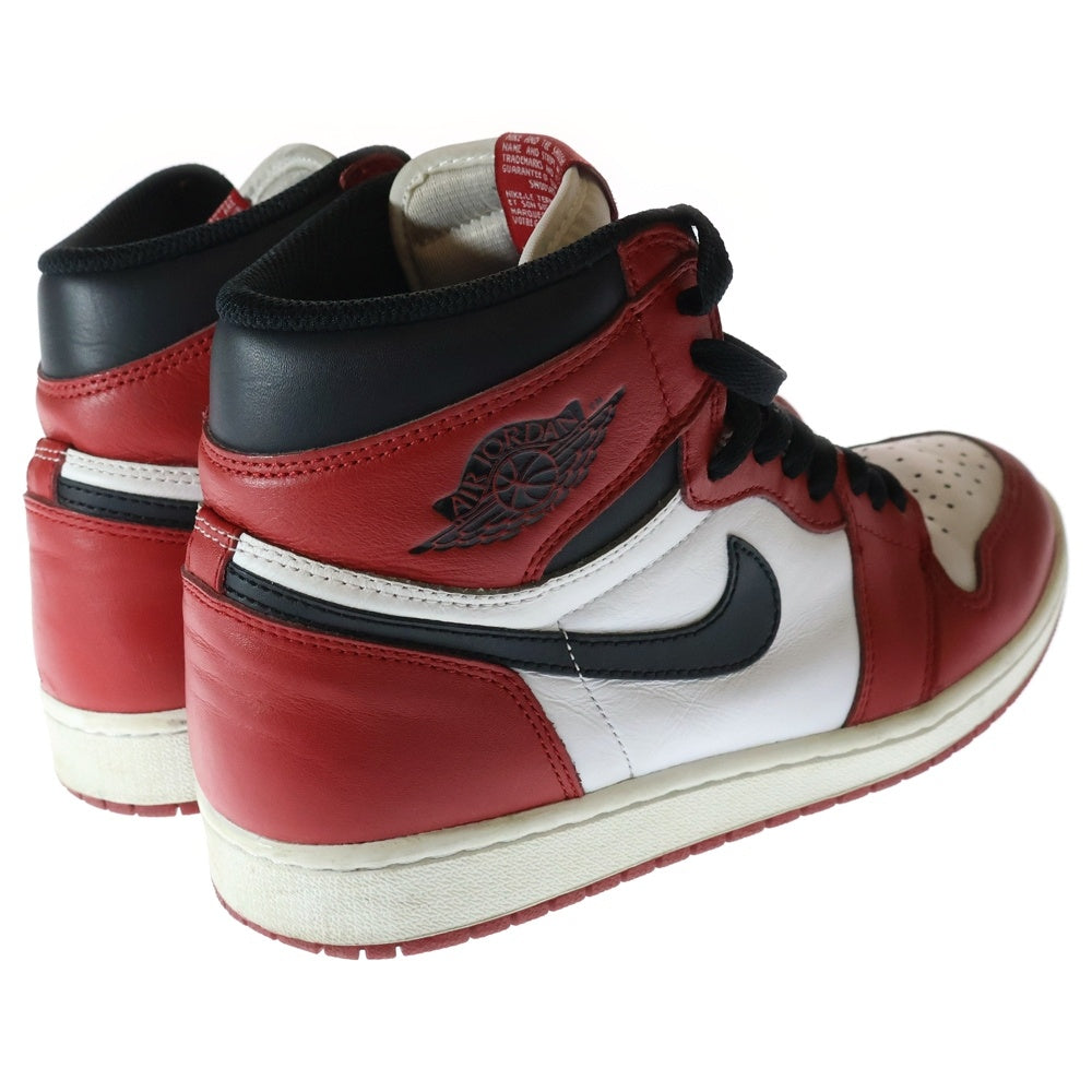 NIKE(ナイキ) 2015年製 AIR JORDAN 1 RETRO HIGH OG CHICAGO 555088-101 エアジョーダン1 シカゴ ハイカットスニーカー US9.5/27.5cm レッド/ホワイト