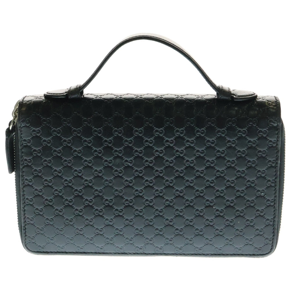 GUCCI(グッチ) マイクログッチシマ オーガナイザー レザー ブラック 449246