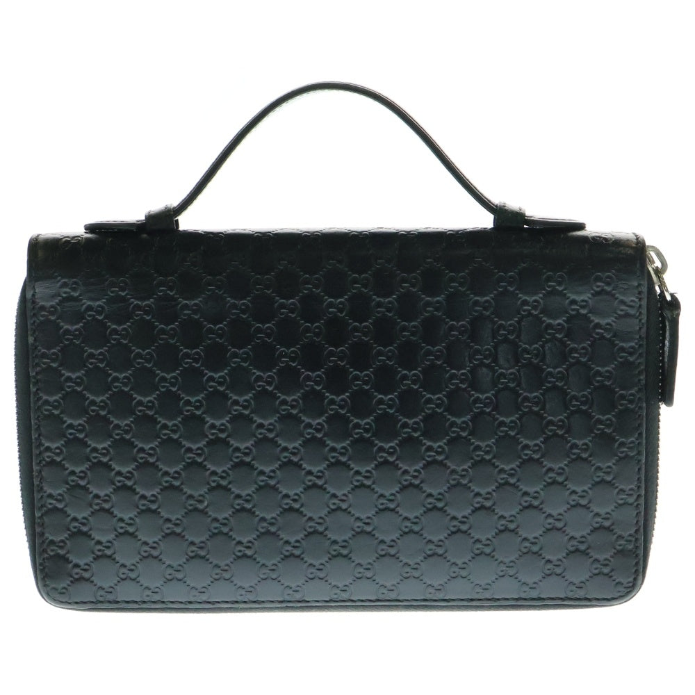 GUCCI(グッチ) マイクログッチシマ オーガナイザー レザー ブラック 449246