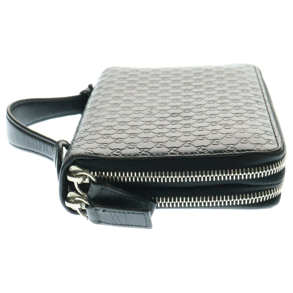 GUCCI(グッチ) マイクログッチシマ オーガナイザー レザー ブラック 449246