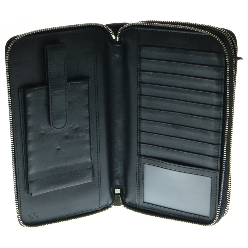 GUCCI(グッチ) マイクログッチシマ オーガナイザー レザー ブラック 449246