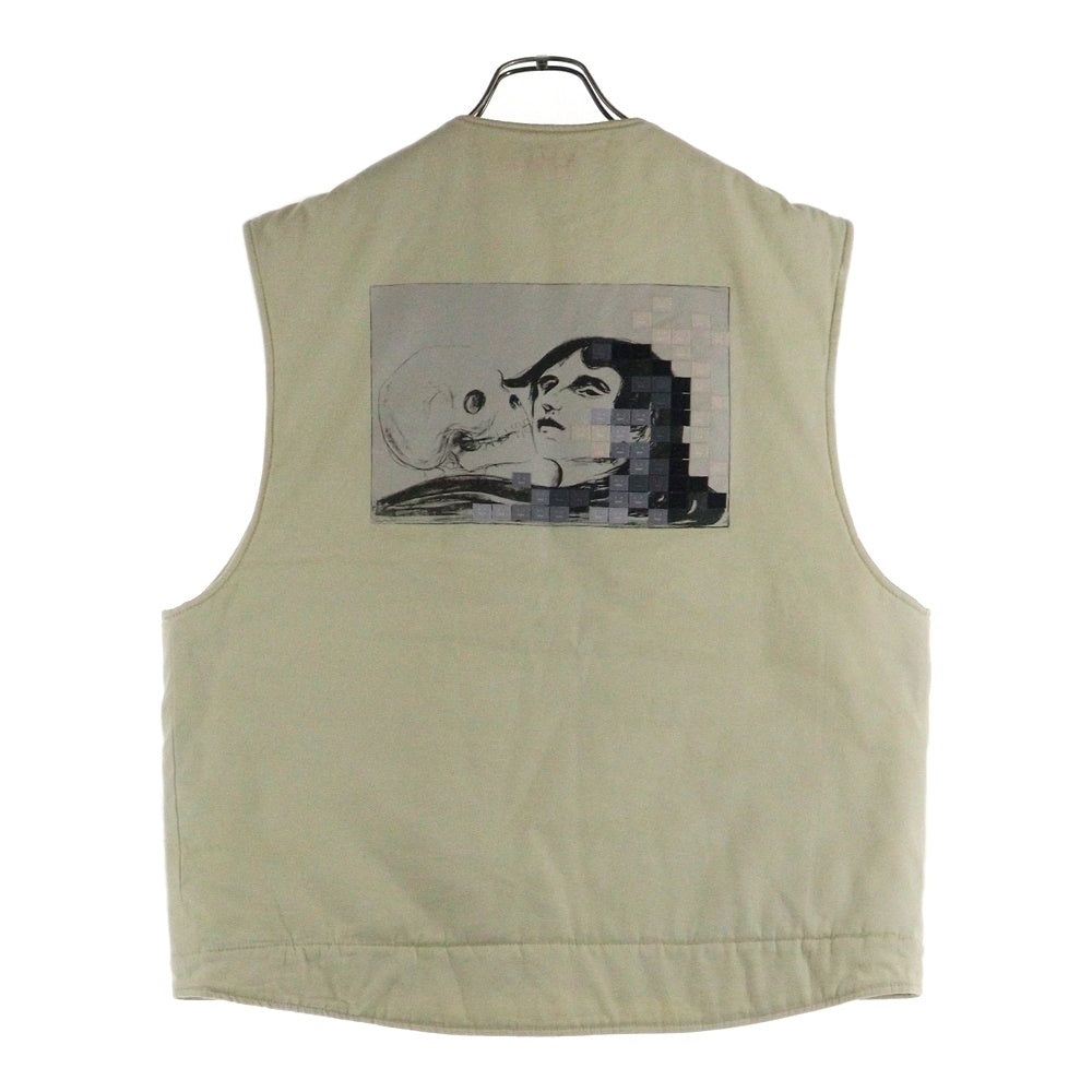 Acne Studios(アクネ ストゥディオズ) Kiss Of Death Appliqued Vest FA-UX- OUTW000069 C90083- キスオブデス ジップアップベスト ホワイト