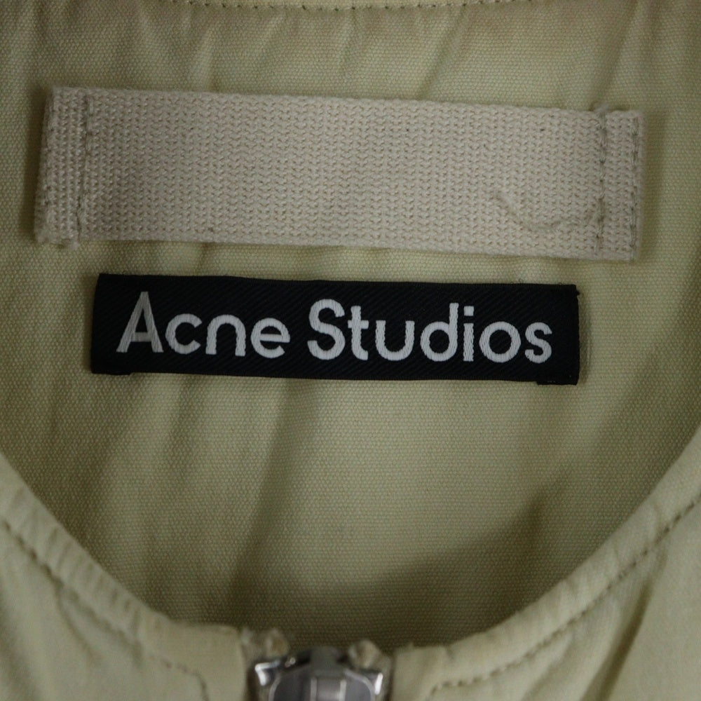 Acne Studios(アクネ ストゥディオズ) Kiss Of Death Appliqued Vest FA-UX- OUTW000069 C90083- キスオブデス ジップアップベスト ホワイト