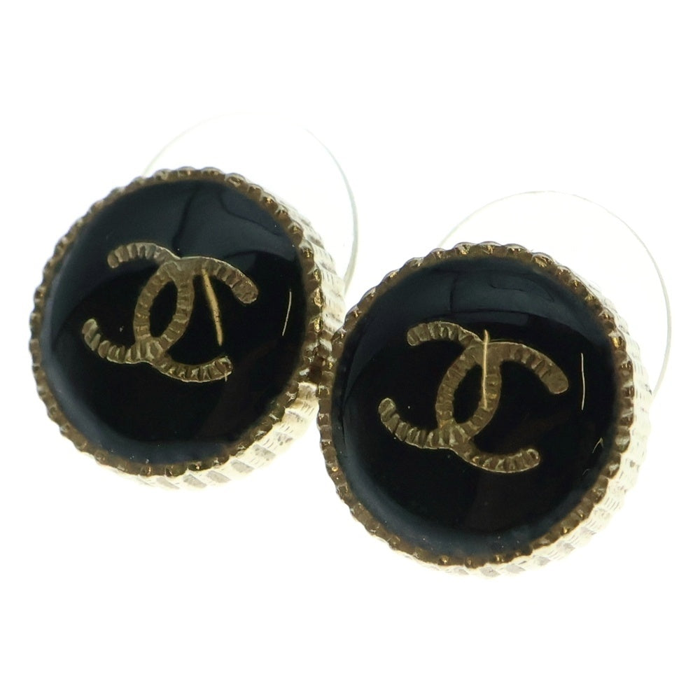 CHANEL(シャネル) ココマーク 18V ピアス レディース ブラック/ゴールド A95896