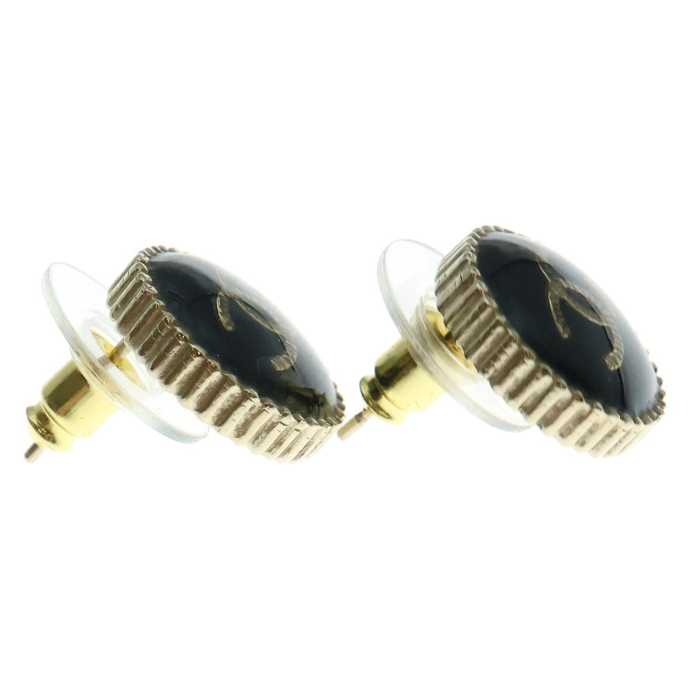 CHANEL(シャネル) ココマーク 18V ピアス レディース ブラック/ゴールド A95896