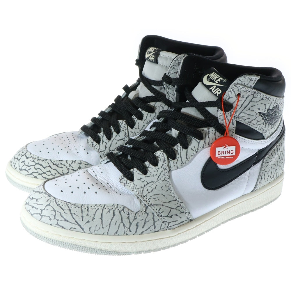 NIKE(ナイキ) AIR JORDAN 1 RETRO HIGH OG WHITE CEMENT DZ5485-052 エアジョーダン1 レトロ ホワイトセメント ハイカットスニーカー ホワイト/グレー US10.5/28.5cm