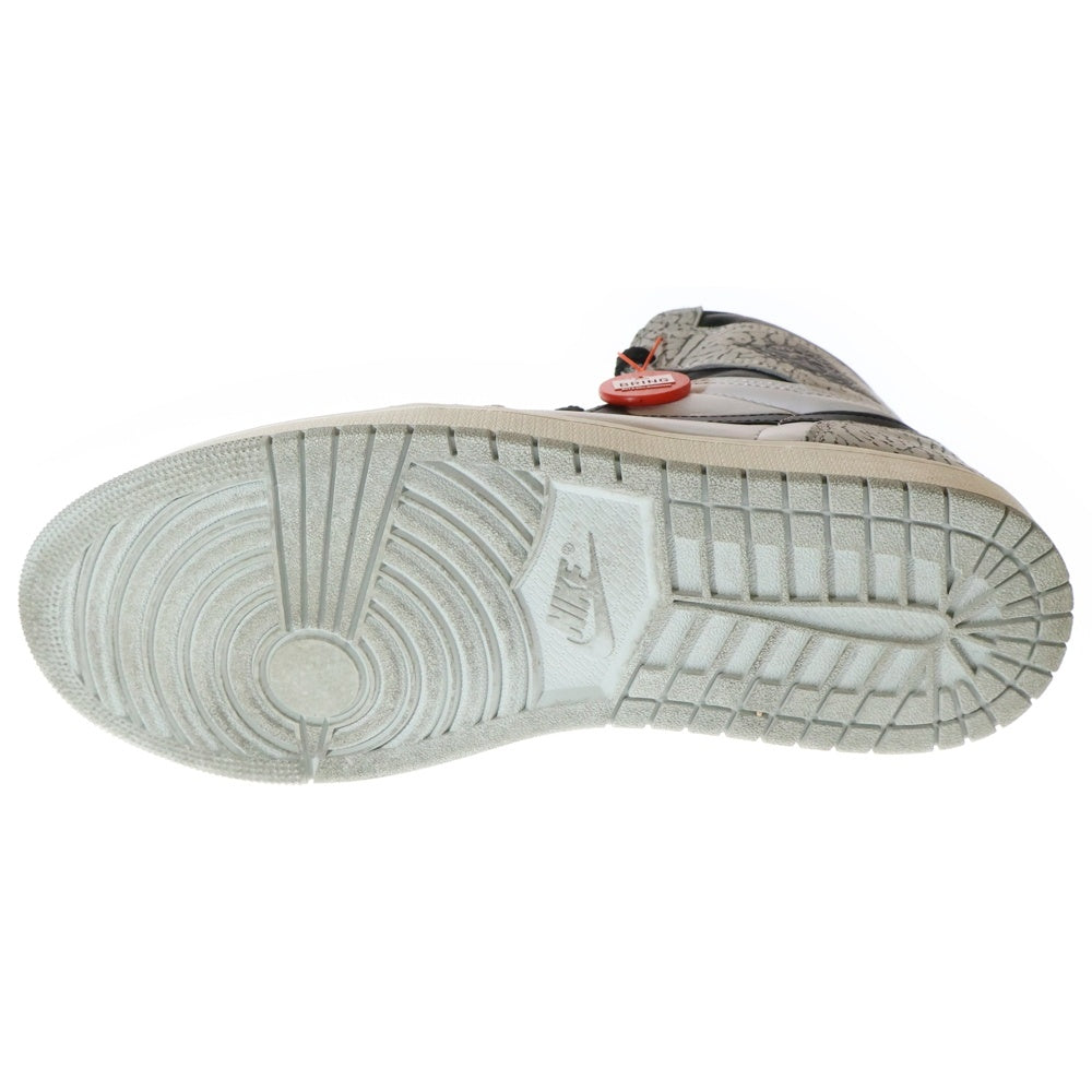 NIKE(ナイキ) AIR JORDAN 1 RETRO HIGH OG WHITE CEMENT DZ5485-052 エアジョーダン1 レトロ ホワイトセメント ハイカットスニーカー ホワイト/グレー US10.5/28.5cm
