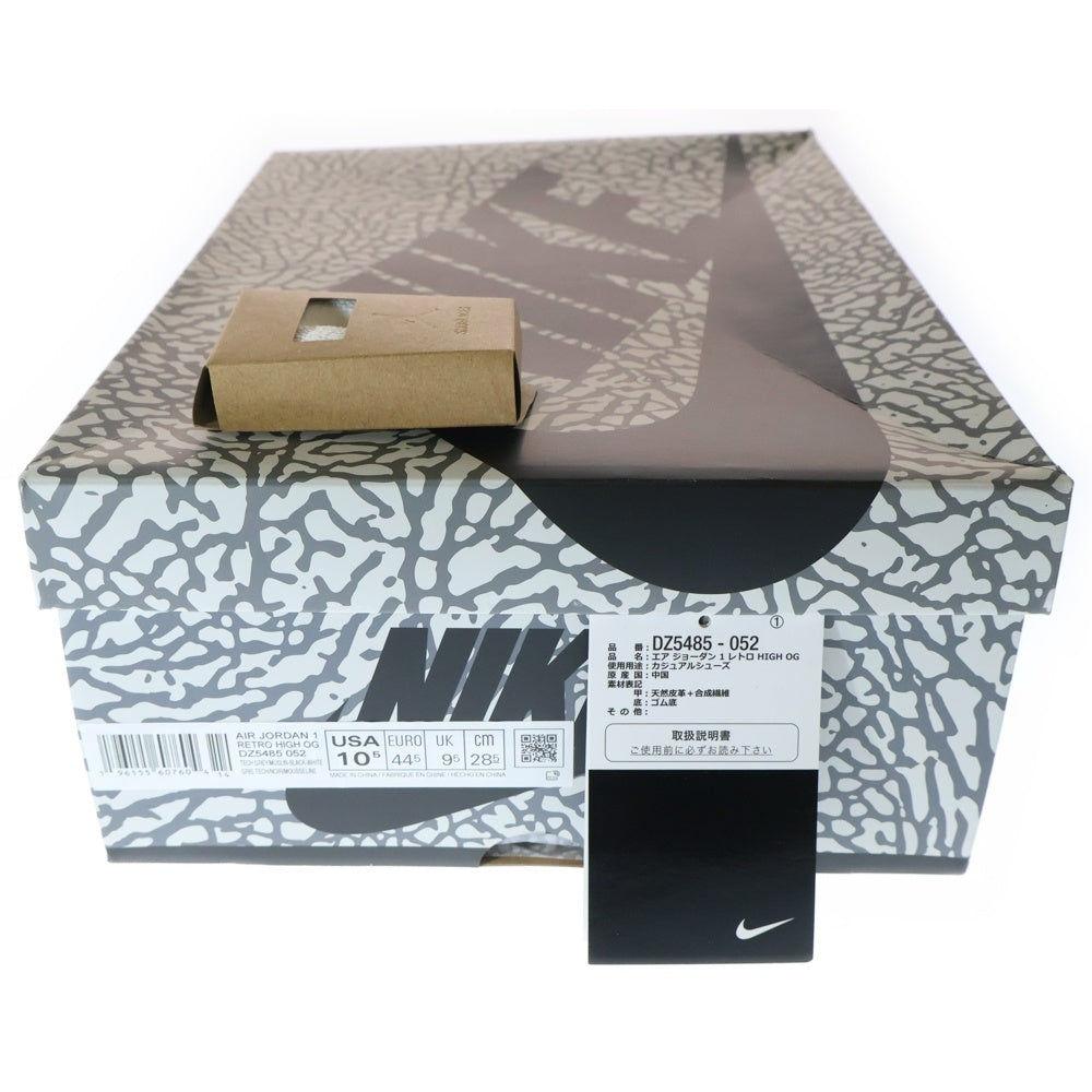 NIKE(ナイキ) AIR JORDAN 1 RETRO HIGH OG WHITE CEMENT DZ5485-052 エアジョーダン1 レトロ ホワイトセメント ハイカットスニーカー ホワイト/グレー US10.5/28.5cm