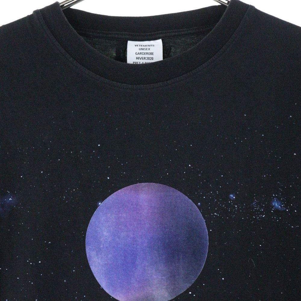 VETEMENTS(ヴェトモン) PLANET NUMBER TEE UAH20TTR901 プラネット ナンバリング 半袖Tシャツ カットソー ブラック