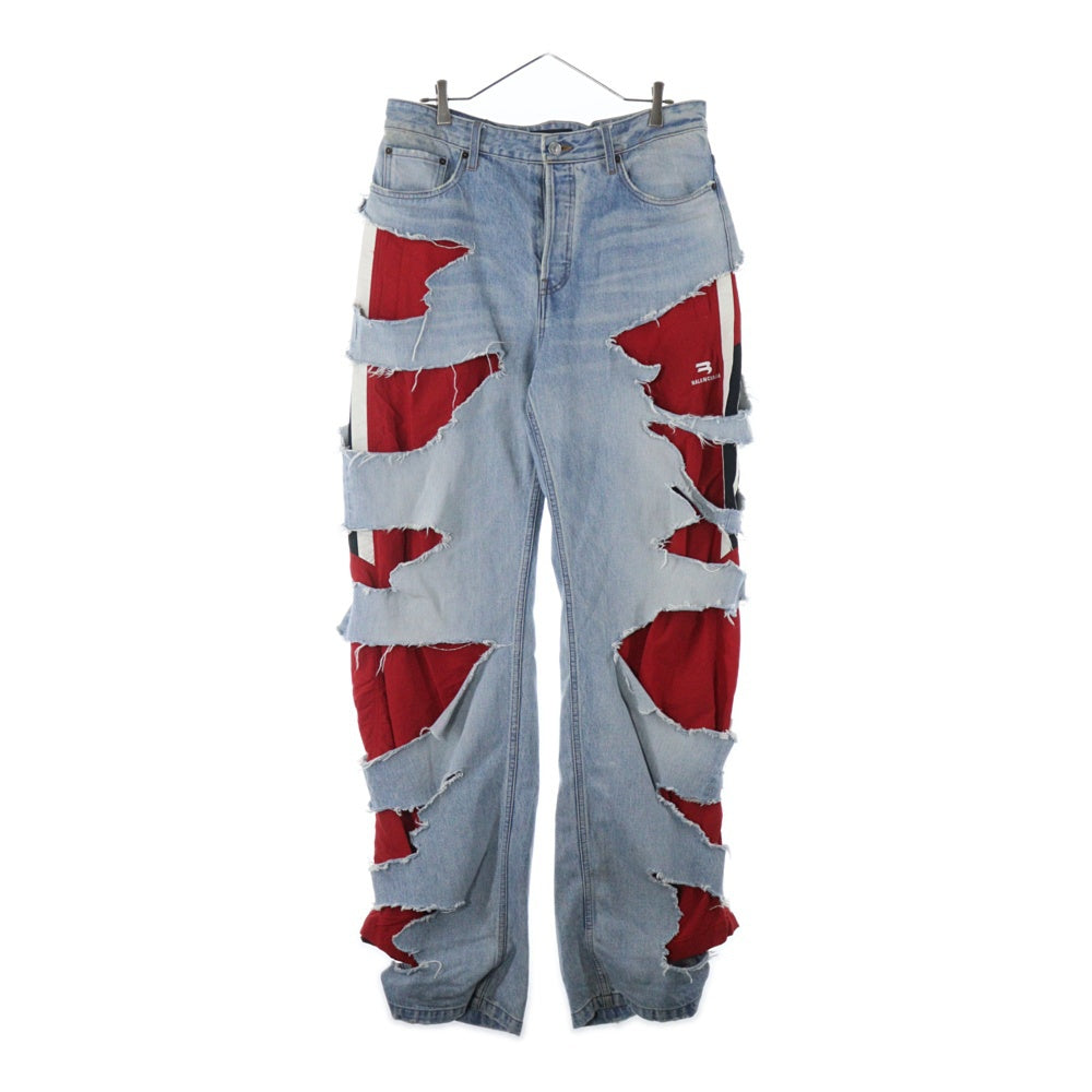 BALENCIAGA(バレンシアガ) 21AW SLASHED デニムパンツ レイヤード 