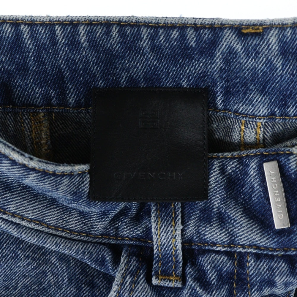 GIVENCHY(ジバンシィ) ヴィンテージ エフェクト ワイドレッグ ジーンズ デニムパンツ BW51375Y86 インディゴ