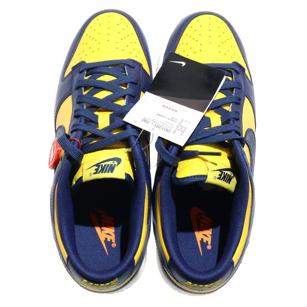 NIKE(ナイキ) DUNK LOW MICHIGAN DD1391-700 ダンク ミシガン ローカットスニーカー ネイビー/イエロー US9/27.0cm