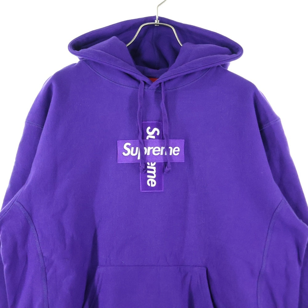 SUPREME(シュプリーム) 20AW Cross Box Logo Hooded Sweatshirt クロスボックスロゴスウェット プルオーバーパーカー パープル