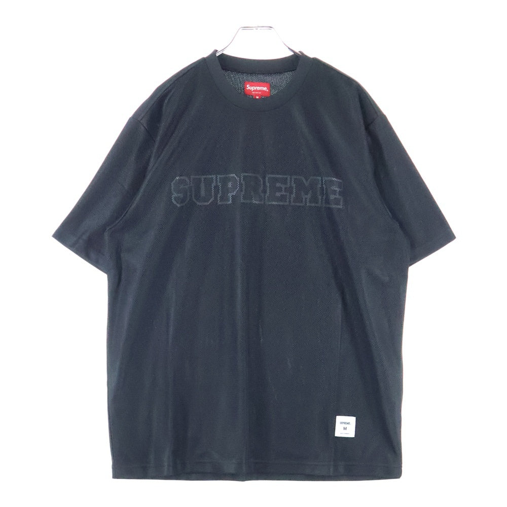SUPREME(シュプリーム) 20SS Dazzle Mesh S/S Top ロゴ メッシュ 半袖Tシャツ ブラック