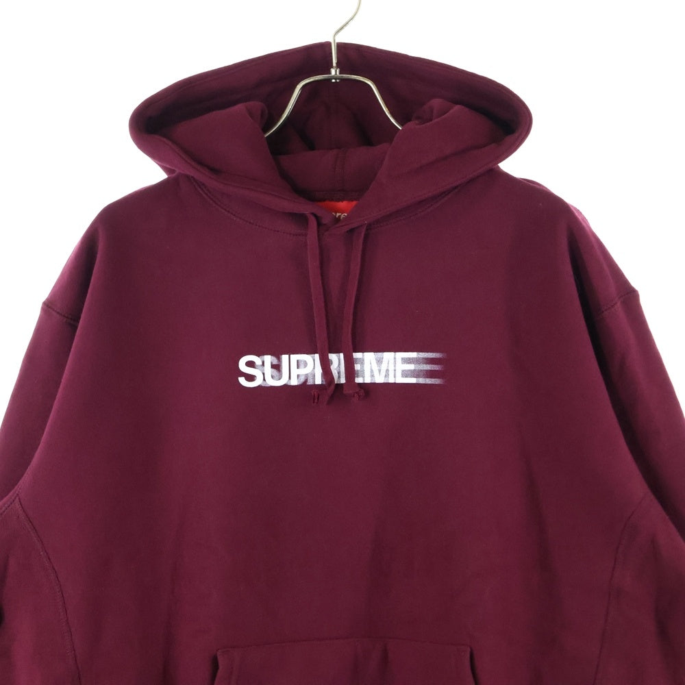 SUPREME(シュプリーム) 23SS Motion Logo Hooded Sweatshirt モーションロゴプリント プルオーバー スウェットパーカー フーディー バーガンディ