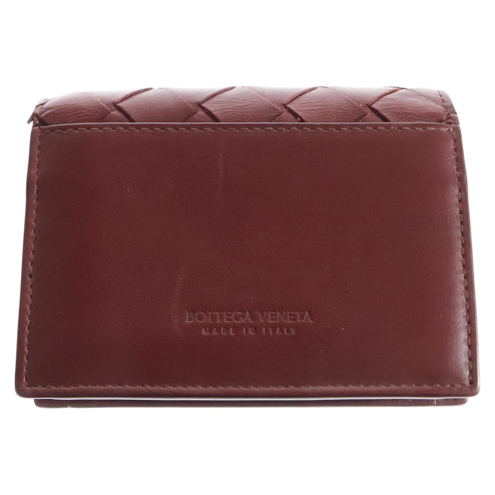 BOTTEGA VENETA(ボッテガヴェネタ) イントレチャート パスケース 名刺入れ レザー バーガンディ 605720