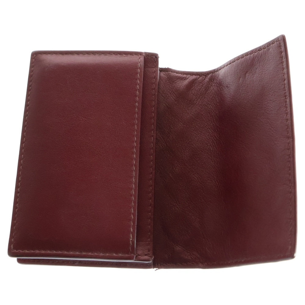 BOTTEGA VENETA(ボッテガヴェネタ) イントレチャート パスケース 名刺入れ レザー バーガンディ 605720