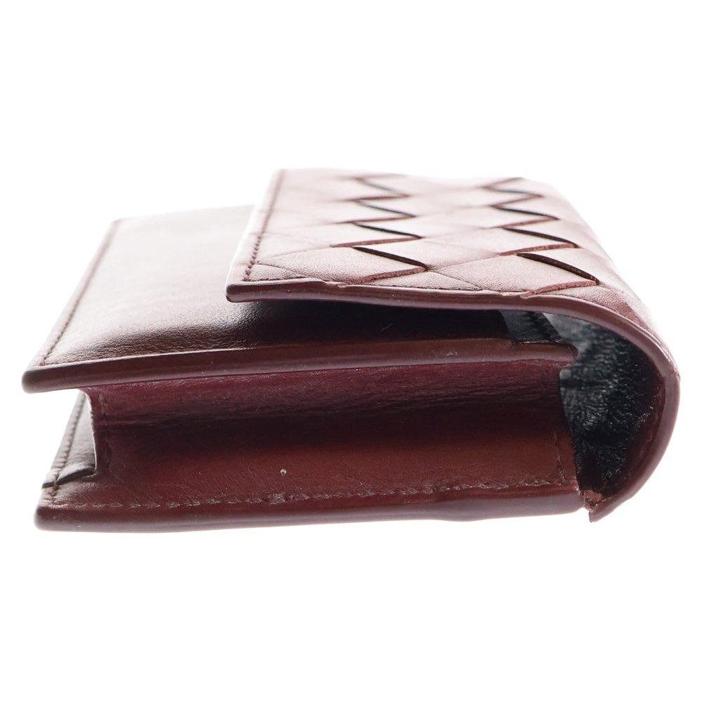 BOTTEGA VENETA(ボッテガヴェネタ) イントレチャート パスケース 名刺入れ レザー バーガンディ 605720