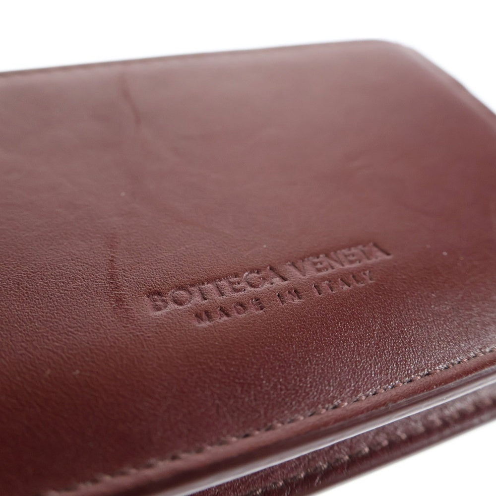 BOTTEGA VENETA(ボッテガヴェネタ) イントレチャート パスケース 名刺入れ レザー バーガンディ 605720