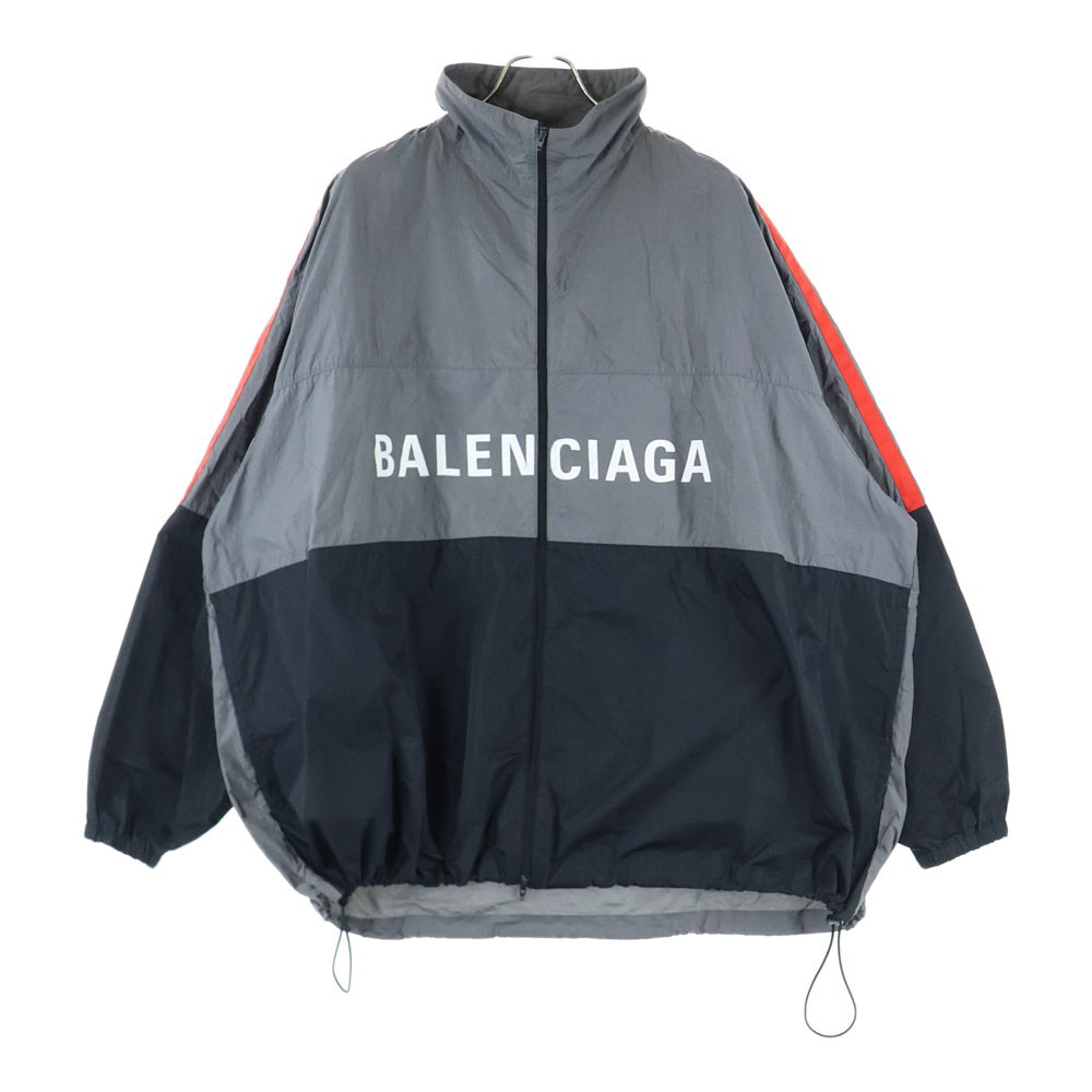 BALENCIAGA(バレンシアガ) 19SS Zip Up Logo Jacket 534317 TDO05 シップアップ ロゴ ナイロンジャケット ポプリンジャケット