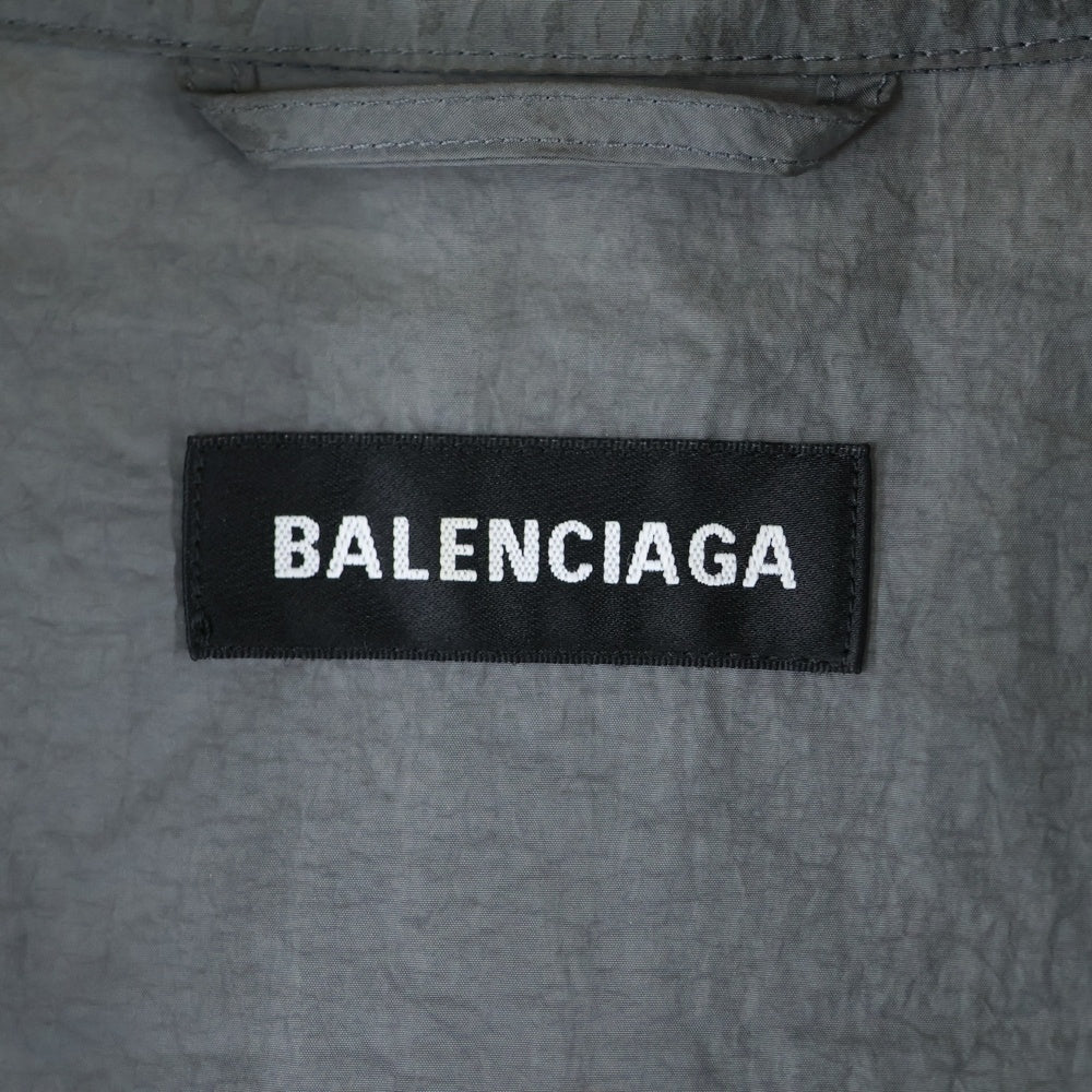 BALENCIAGA(バレンシアガ) 19SS Zip Up Logo Jacket 534317 TDO05 シップアップ ロゴ ナイロンジャケット ポプリンジャケット