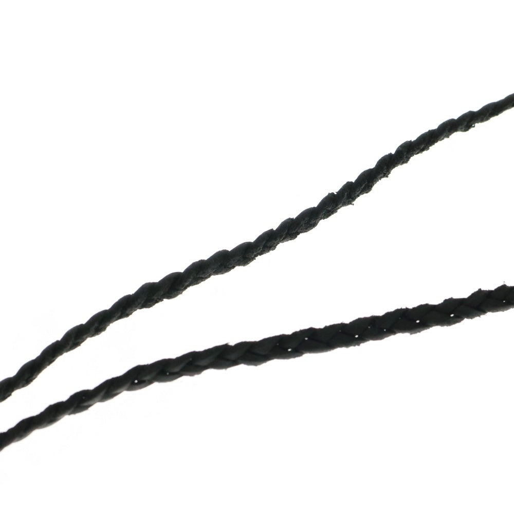 CHROME HEARTS(クロムハーツ) CH CRS SML CL スモールCHクロス クリンプト レザーブレイド ネックレス シルバー/ブラック BCA217
