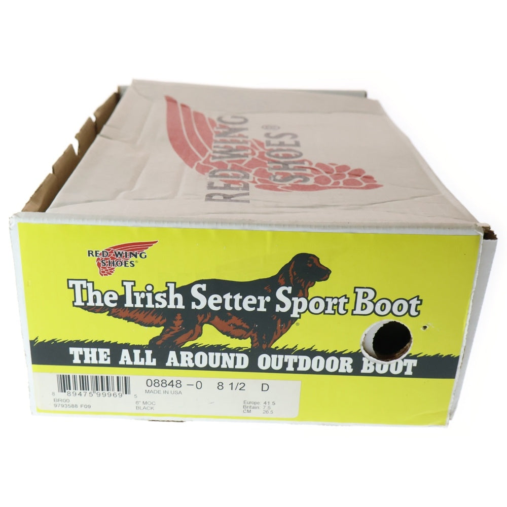 RED WING(レッド ウイング) IRISH SETTER 6INCH MOC TOE BOOT 8848 アイリッシュセッター モックトゥブーツ ブラック