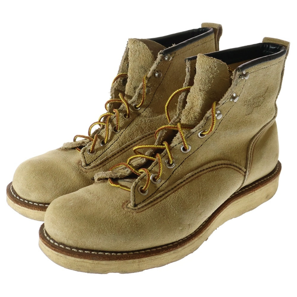 RED WING(レッド ウイング) LINEMAN BOOTS 2908 ラインマン スエード ワークブーツ ベージュ