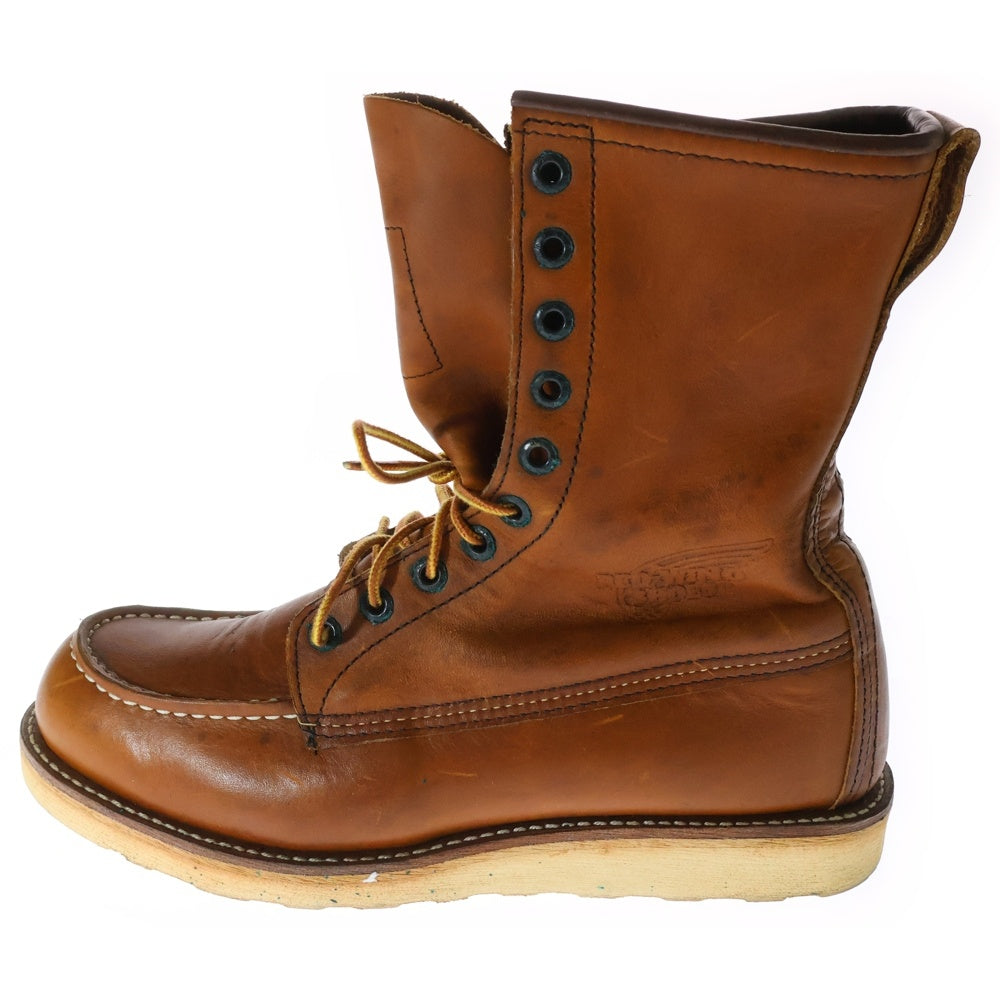 RED WING(レッド ウイング) 8-INCH CLASSIC MOC 877 羽根タグ ロゴ型押し 8インチ クラシックモック ブーツ ブラウン