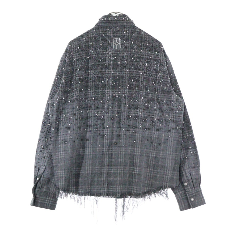 BIRTH OF ROYAL CHILD(バースオブロイヤルチャイルド) Pearl And Diamond Shirt 2511-15015-0020003 パールアンドダイヤモンド装飾長袖シャツ ブラック