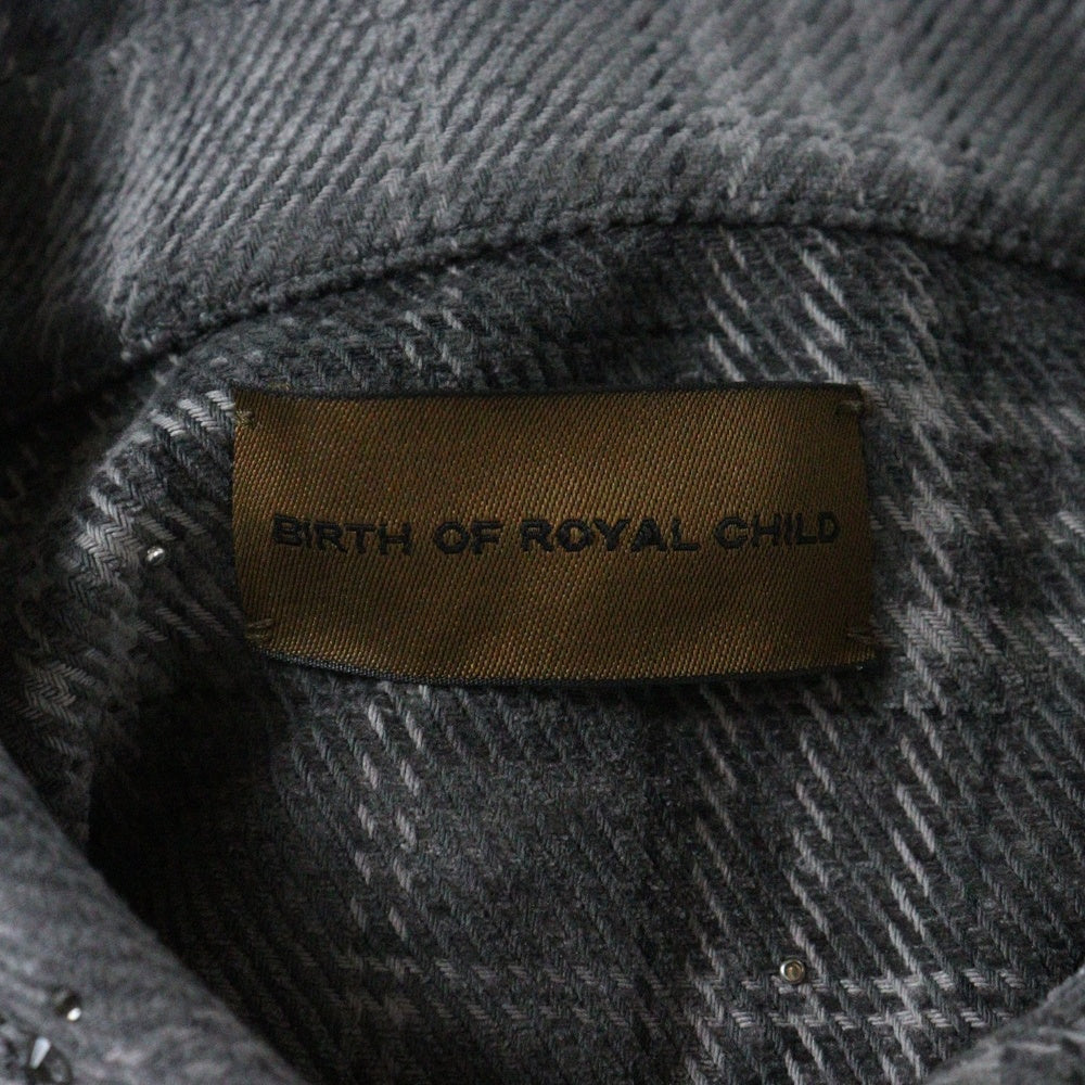 BIRTH OF ROYAL CHILD(バースオブロイヤルチャイルド) Pearl And Diamond Shirt 2511-15015-0020003 パールアンドダイヤモンド装飾長袖シャツ ブラック