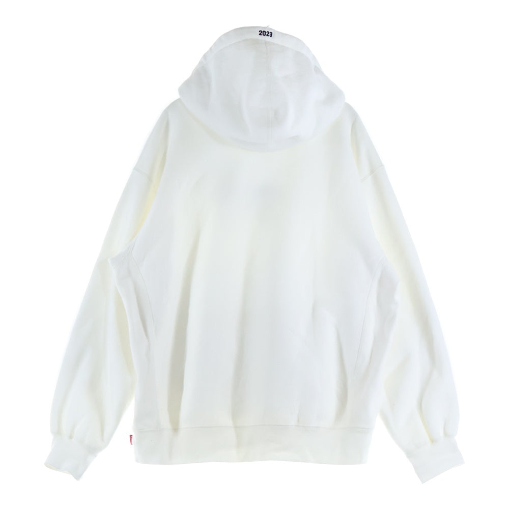 SUPREME(シュプリーム) 23SS Motion Logo Hooded Sweatshirt モーションロゴプリント プルオーバー スウェットパーカー フーディー ホワイト