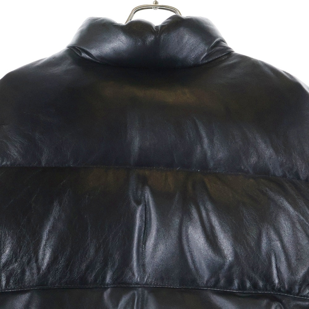 SCHOTT(ショット) 90S VINTAGE ヴィンテージ USA製 214D ラムレザー ジップアップ ダウンジャケット ブラック