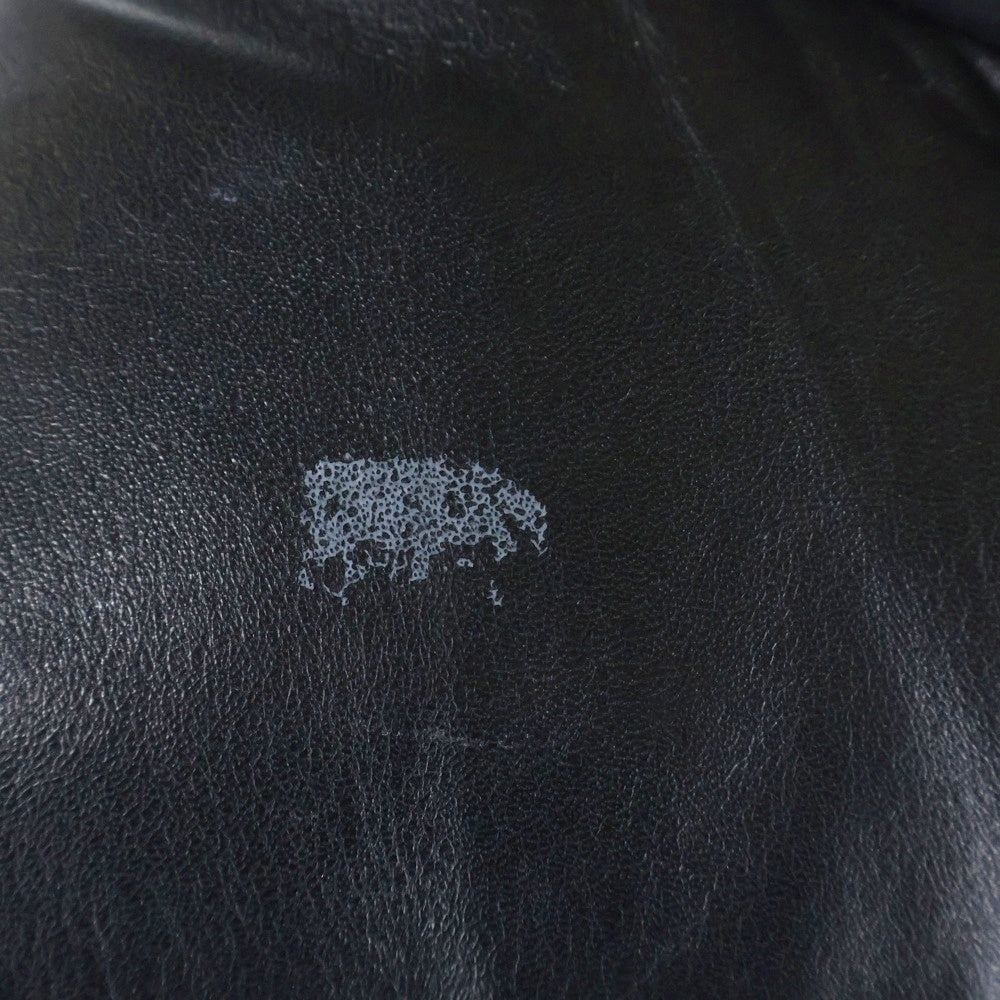 SCHOTT(ショット) 90S VINTAGE ヴィンテージ USA製 214D ラムレザー ジップアップ ダウンジャケット ブラック