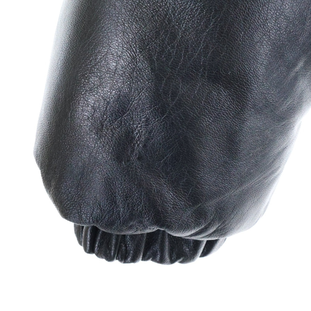 SCHOTT(ショット) 90S VINTAGE ヴィンテージ USA製 214D ラムレザー ジップアップ ダウンジャケット ブラック