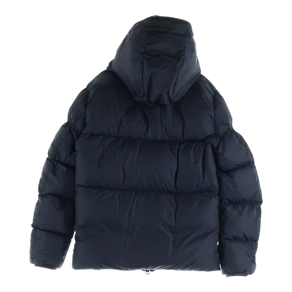 MONCLER(モンクレール) 19AW MONTCLA E20914194385 C0300 モンクラー ロゴ刺繍 ラバーワッペン フーデッド ジップアップ ダウンジャケット ブラック