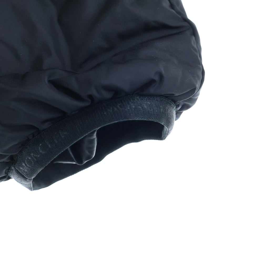 MONCLER(モンクレール) 19AW MONTCLA E20914194385 C0300 モンクラー ロゴ刺繍 ラバーワッペン フーデッド ジップアップ ダウンジャケット ブラック