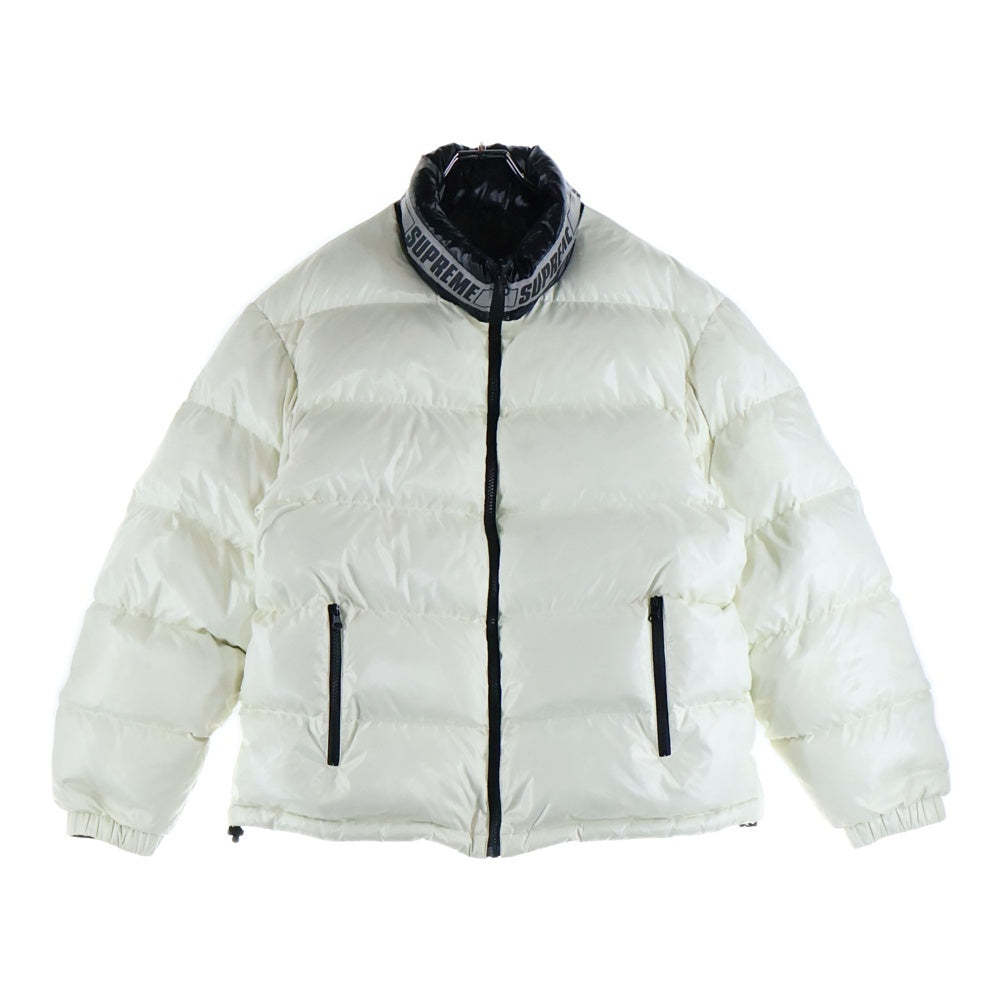 SUPREME(シュプリーム) 20SS Shiny Reversible Puffy Jacket リバーシブル ナイロン ダウンジャケット ホワイト/ブラック