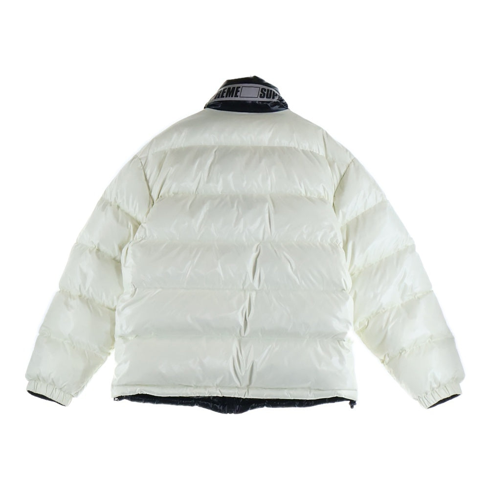 SUPREME(シュプリーム) 20SS Shiny Reversible Puffy Jacket リバーシブル ナイロン ダウンジャケット ホワイト/ブラック