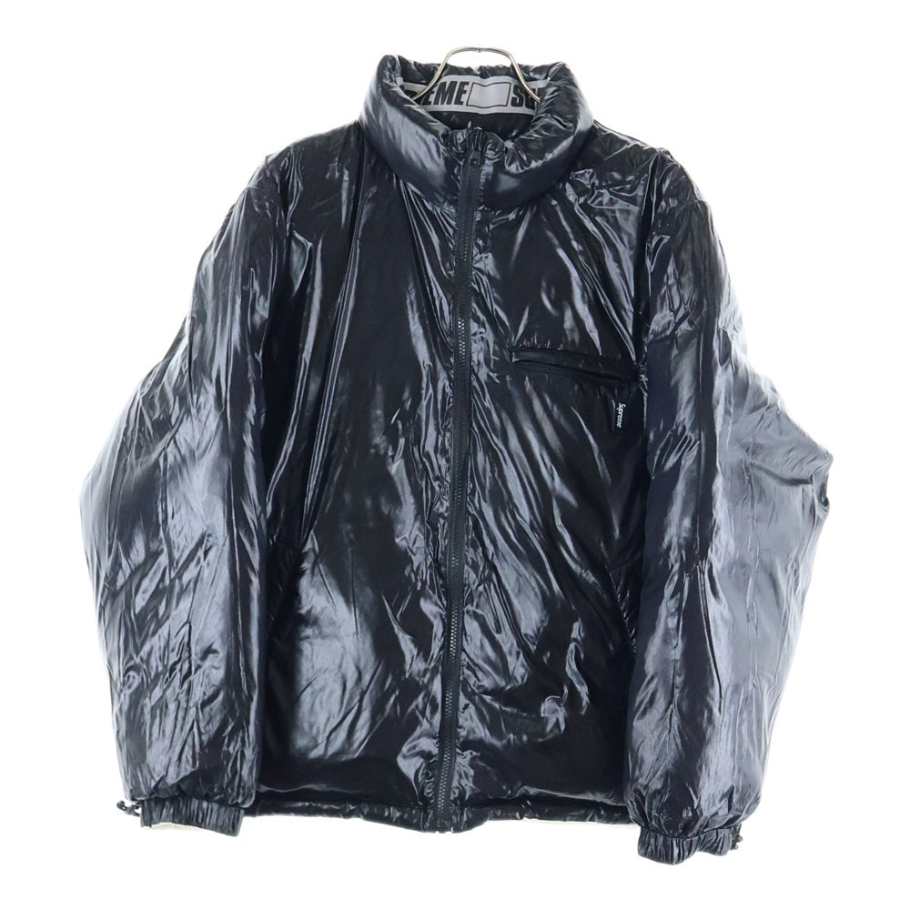 SUPREME(シュプリーム) 20SS Shiny Reversible Puffy Jacket リバーシブル ナイロン ダウンジャケット ホワイト/ブラック
