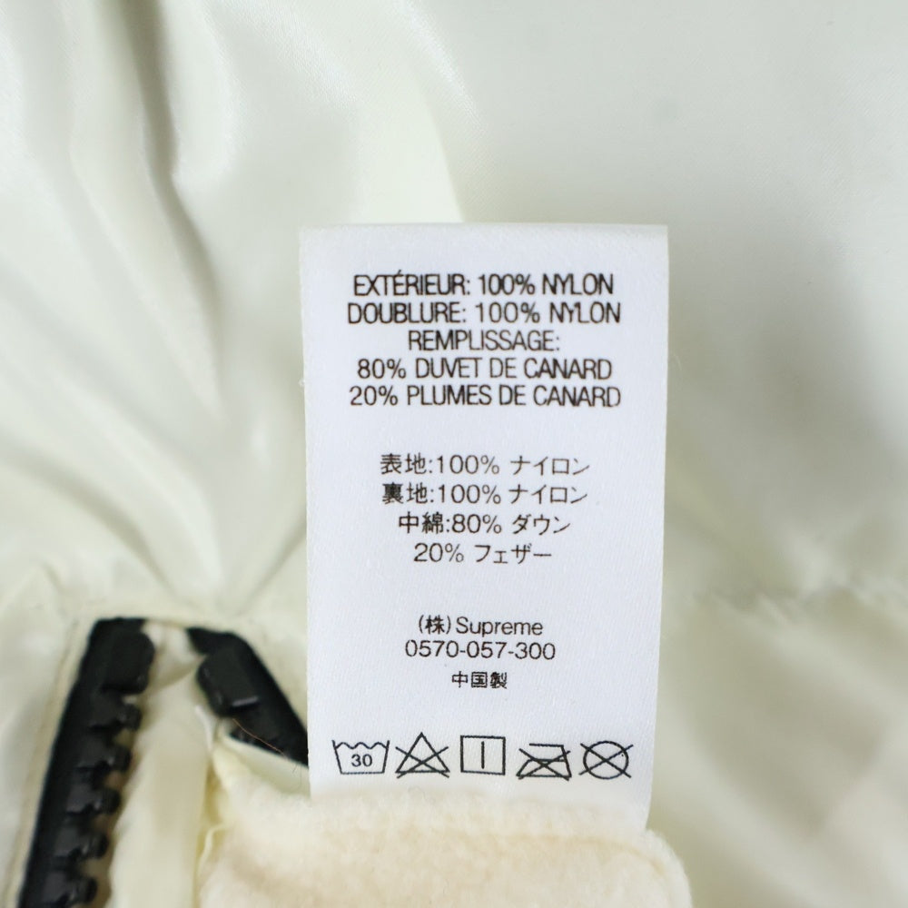 SUPREME(シュプリーム) 20SS Shiny Reversible Puffy Jacket リバーシブル ナイロン ダウンジャケット ホワイト/ブラック