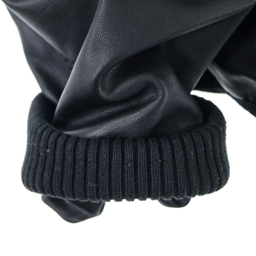 DIESEL(ディーゼル) ×SILENCE NOISE サイレンスノイズ シープスキン レザー ジップアップパーカー フーディ ジャケット ブラック