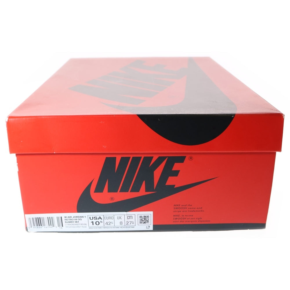 NIKE(ナイキ) WMNS AIR JORDAN1 RETRO HIGH OG DJ4891-061 ウィメンズ エアジョーダン1 レトロ ハイカットスニーカー ホワイト/レッド US10.5/27.5cm
