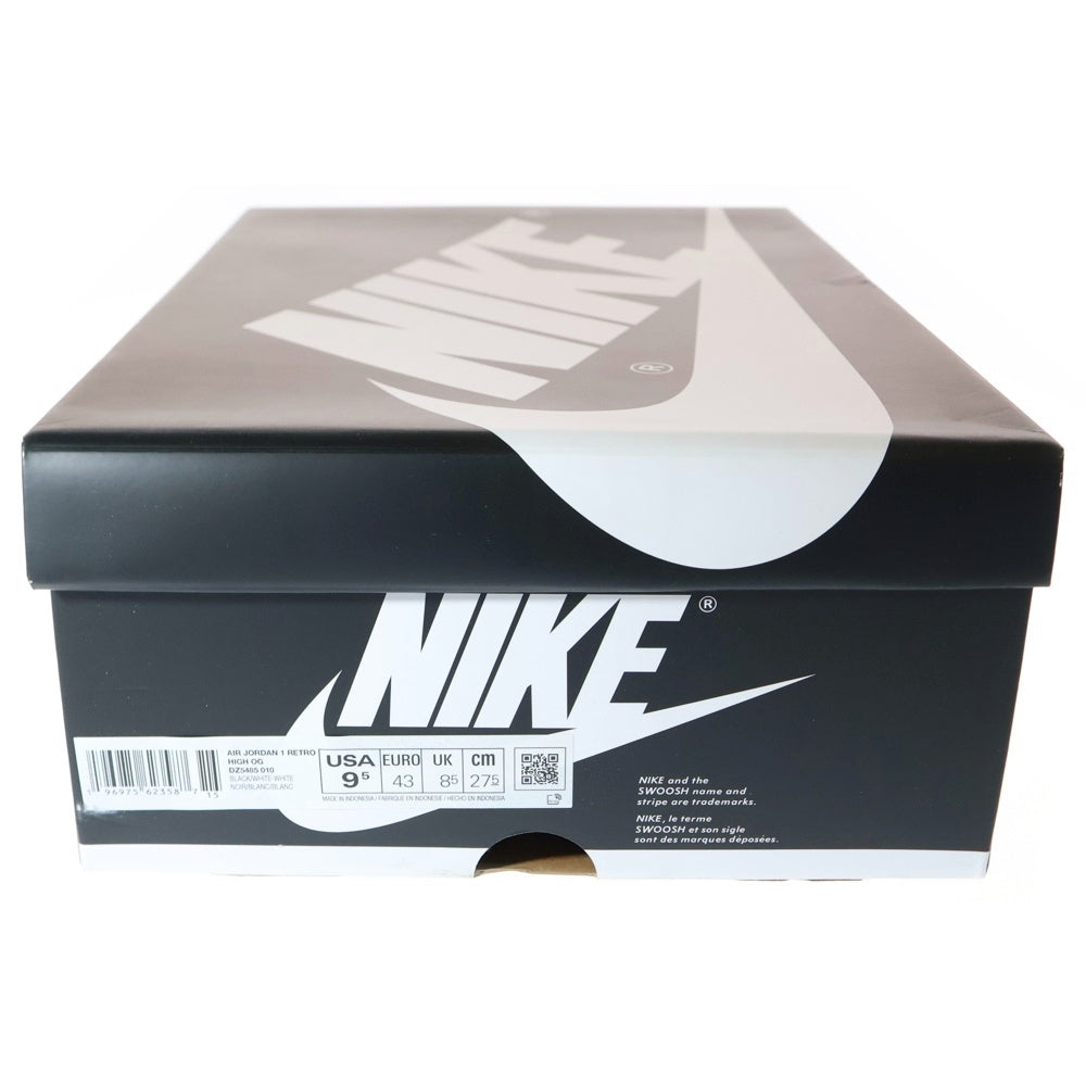 NIKE(ナイキ) AIR JORDAN 1 RETRO HIGH OG DZ5485-010 エアジョーダン1 レトロ OG ハイカットスニーカー シューズ ブラック/ホワイト US9.5/27.5cm
